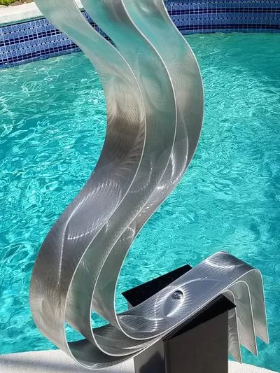 abstract style stainless steel sculpture