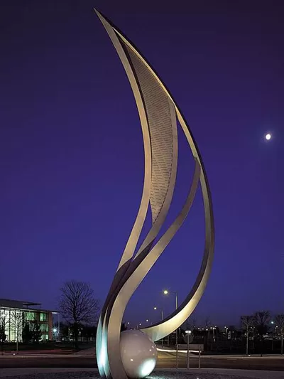 stainless steel abstract sculpture