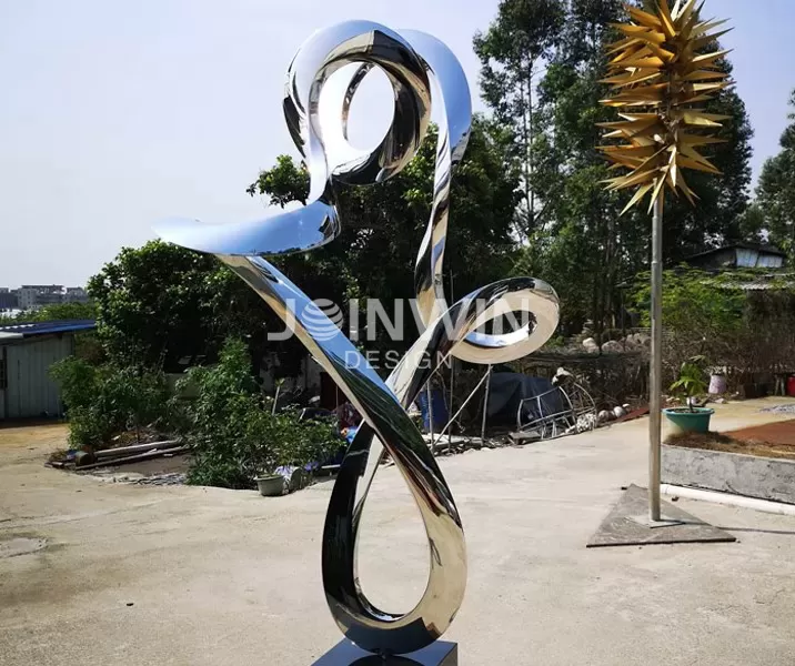 stainless steel abstract sculpture