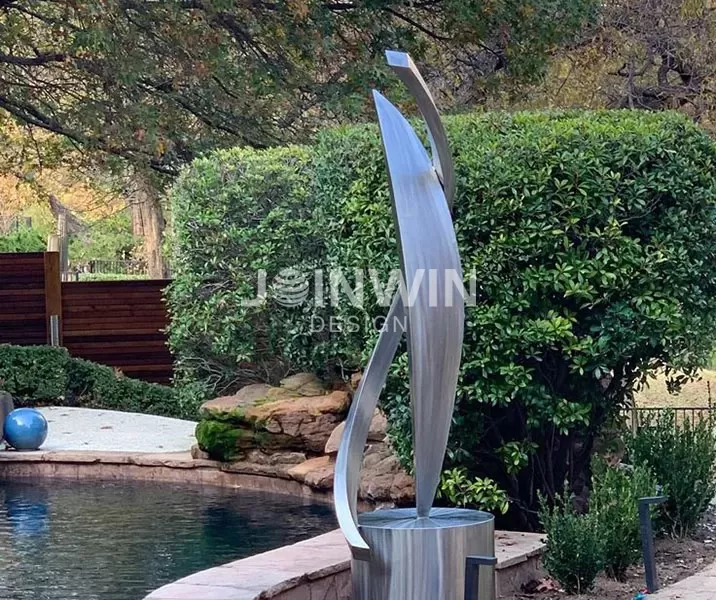 abstract style stainless steel sculpture